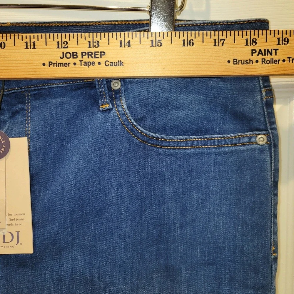 NYDJ Ami‎ Skinny Blue Jeans Crop Ankle Slit Womens Sz 16 Plus Ladera